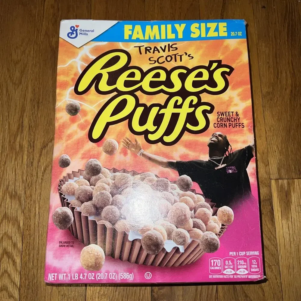 Travis Scott x Reese's Puffs Family Size Cereal Cactus Jack RARE, NEW & SEALED!